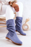 Women's Suede Boots Maciejka 05057-06 Blue