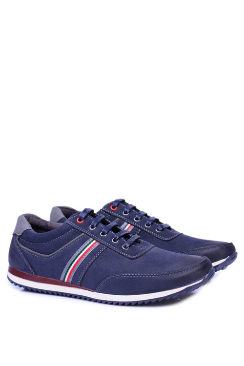 Men's Sporty Navy Blue Casual Henry Half Boots