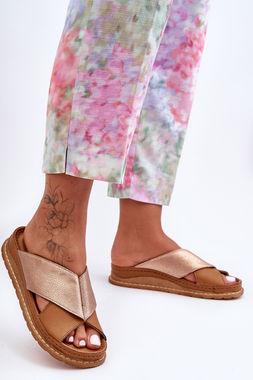 Leather Profiled Slippers Maciejka 04986-29 Brown