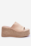 Women's Wedge And Platform Slippers Beige Ysabel