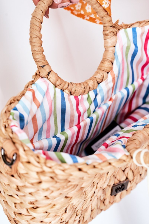 Braided Handbag Basket NOBO XK0490 Beige