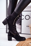 Women's Boots On High Heels Black Vimen