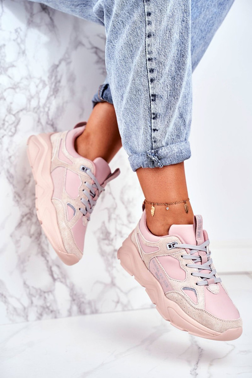 Buty Sportowe Sneakersy Big Star Różowe GG274655