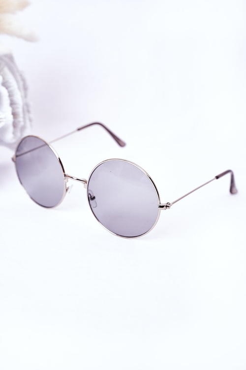 Silver Lennon Sunglasses With Gray Lenses