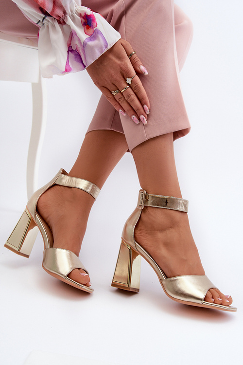 Elegant Women's Sandals with Gold Heels Rosazara