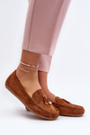 Mokasyny Damskie Klasyczne Zamsz Camel Ontala N22-995