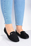 Women's Suede Ballerinas Black Neala