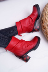 Maciejka Leather Women's Boots Red 04216-08/00-3