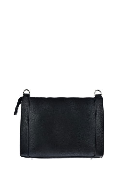 Leather Messenger Bag With Studs Big Star KK574136 Black