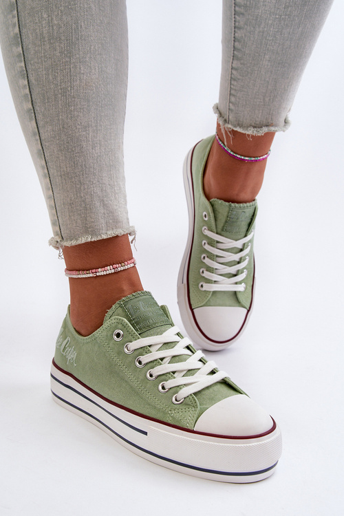 Trampki Gruba Podeszwa Damskie Zielone Lee Cooper LCW-24-31-2217