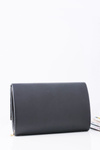 Fashionable Women's Black Faced Shoulder Clutch Bag