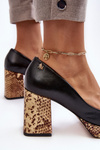 Stylish Leather Pumps Laura Messi 2599 Black