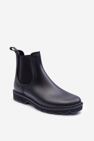 Women's Slip-On Matte Galoshes Black Helinca