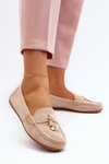 Women's Classic Suede Moccasins Beige Ontala