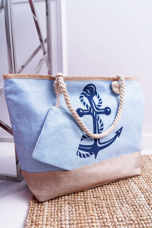 Beach Large Handbag Blue Women's Handbag