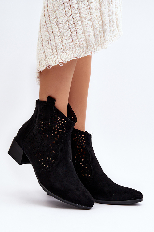 Women's Lacy Boots Black Madalina