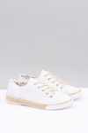 White Linen Women's Peppi Fabric Espadrilles