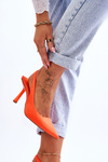 Classic Pointed Heels Neon Orange Whitley 