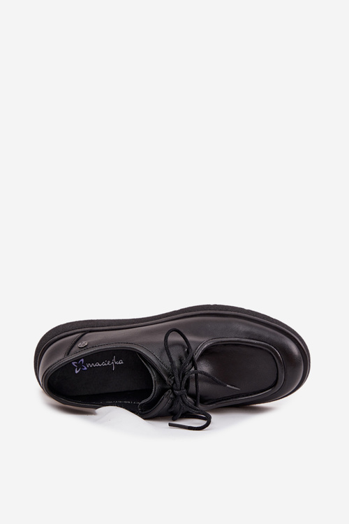 Damskie Półbuty Skóra Naturalna Czarne Maciejka K7189-01