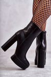 Smooth Leather Booties On A Bar Black Kaysa