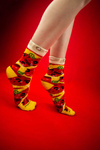 Rainbow Socks 1 Pair Pepperoni Pizza Socks