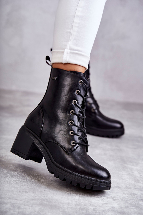 Women's Warm Boots On High Heel Black Grethe