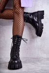 Leather warm boots GOE KK2N4013 Black