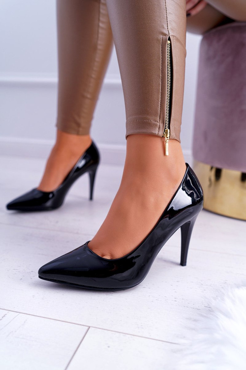 Sergio Leone Lacquered Stiletto pumps Black Feliciana