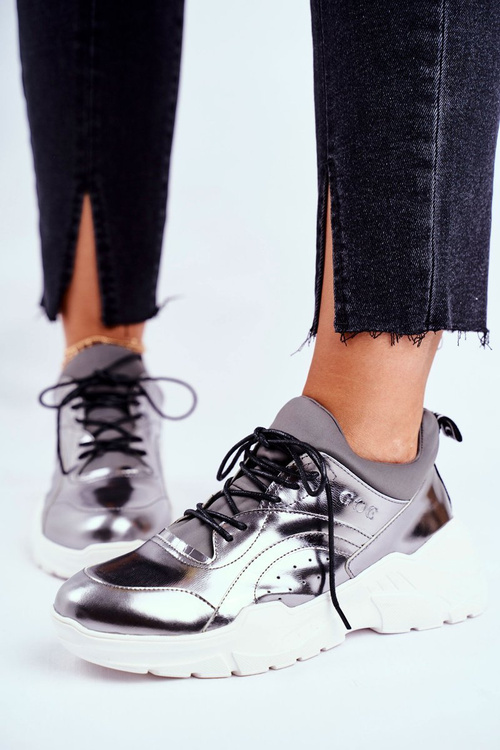 Leather Sport Shoes Sneakers GOE GG2N3040 Pewter