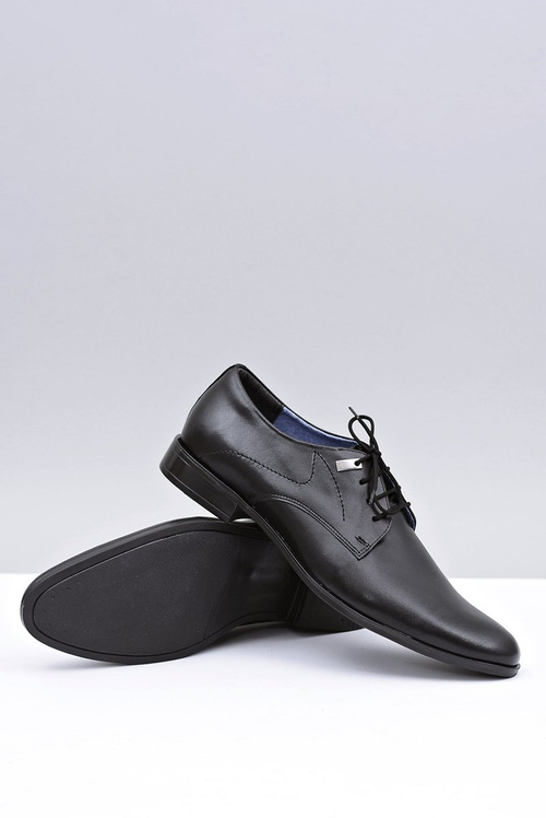 Eleganckie Czarne Półbuty Wizytowe Damaso