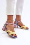 Pastel Women's Sandals with Heels D&A CR482 Yellow
