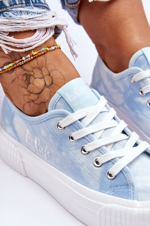 Trampki Platforma Niebieskie Lee Cooper LCW-23-31-1782L