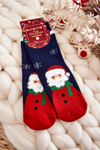 Children's Thermoactive Christmas Socks Santa Claus Navy Blue