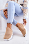 Buty Sportowe Materiałowe Beżowe Lorento