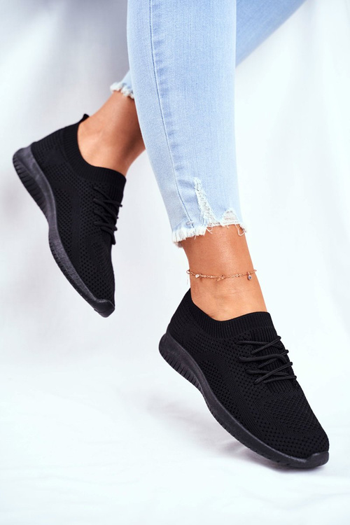 Sportowe Damskie Buty Lekkie Czarne Glorias