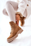 Padded Suede Boots Trappers Camel Annabeth