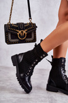 Women's Boots With A Sock Tied Black Livaro
