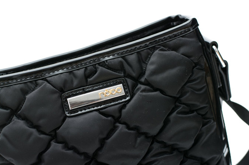 Quilted Black Letterman Handbag Nobo
