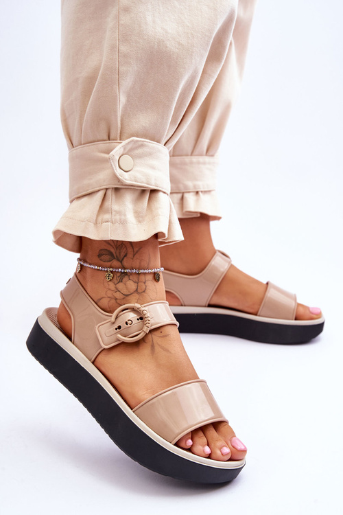 Fragrant Hypoallergenic Sandals ZAXY JJ285240 Beige and Black