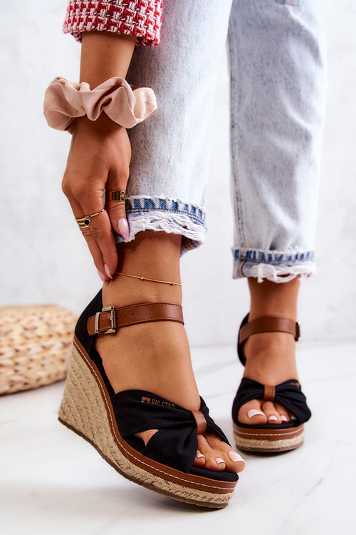 Women's Sandals On Wedge Big Star JJ274937 Black