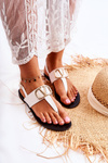 Women's Sandals Flip-flops With Decoration White Calia
