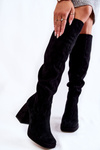 Women's Suede Over The Knee Boots Black Kessler