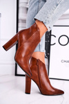 Women’s Boots On High Heel Camel Rise Up