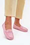 Women's Suede Moccasins Light Pink Lenvie