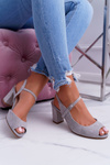 Women's Stiletto Sandals Sergio Leone SK808 Dali Grey