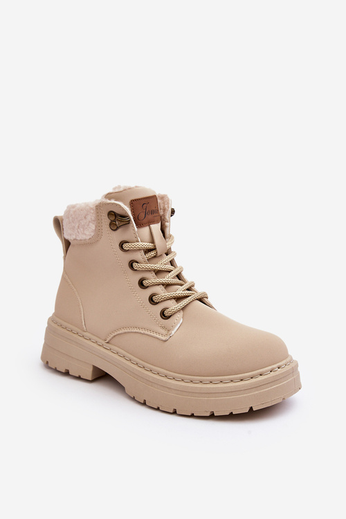 Trapery Damskie Skóra Kożuch Camel Lynnvia MD8670-2