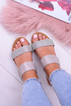 Lu Boo Women's Silver Zirconia Perfect Sandals