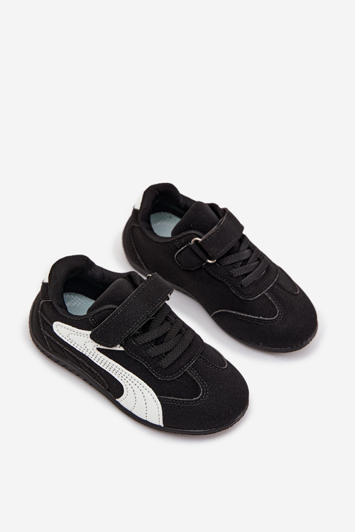 Children's Sports Shoes With Velcro Black and White Perrin