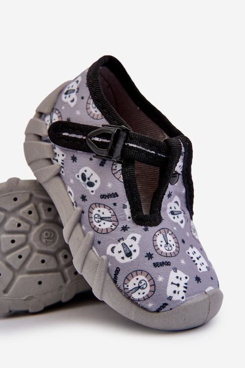 Comfortable Children's Slippers BEFADO 110N488 Grey