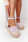 Espadrilles On A Straw Platform Purple Bali